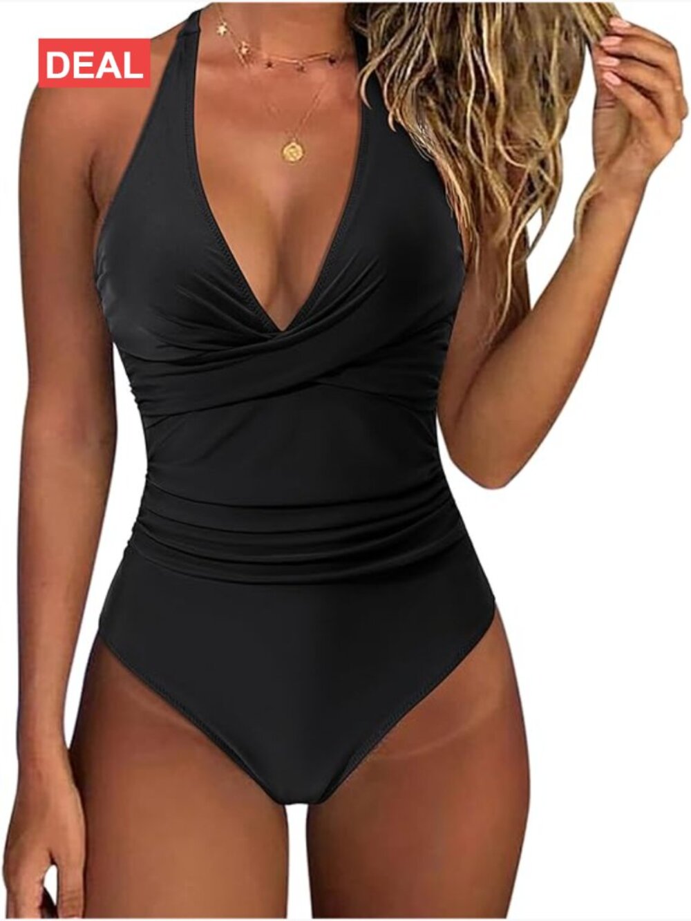Sexy Tummy Control One Piece Swimsuit Halter Push Up Bathing Suit